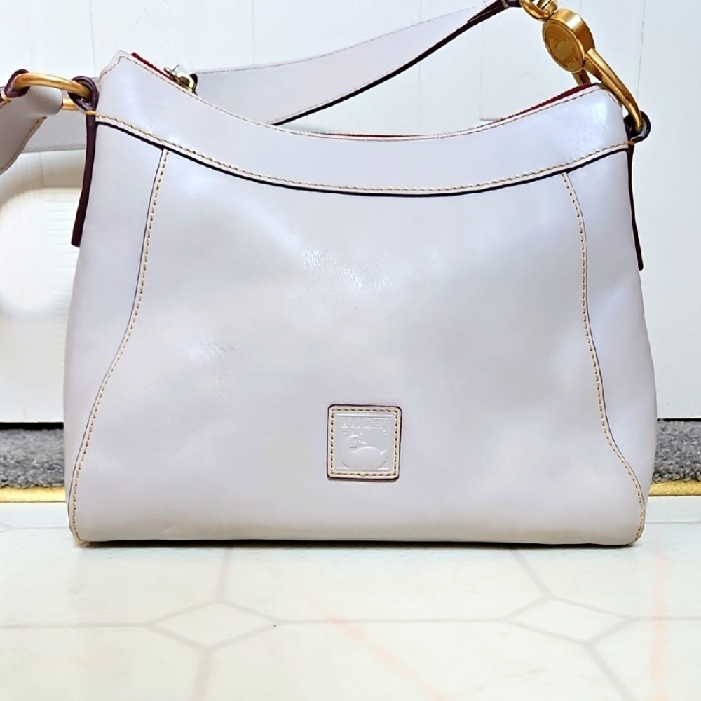 Dooney & Bourke Cream Leather Shoulder Bag